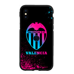 Чехол iPhone XS Max матовый Valencia - neon gradient, цвет: 3D-черный