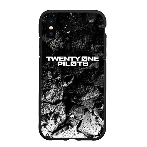 Чехол iPhone XS Max матовый Twenty One Pilots black graphite / 3D-Черный – фото 1