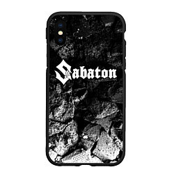 Чехол iPhone XS Max матовый Sabaton black graphite, цвет: 3D-черный