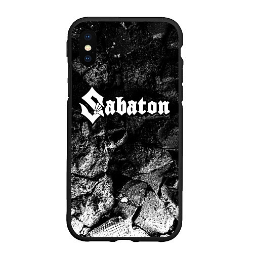 Чехол iPhone XS Max матовый Sabaton black graphite / 3D-Черный – фото 1