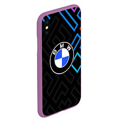 Чехол iPhone XS Max матовый Bmw абстракция, цвет: 3D-фиолетовый — фото 2