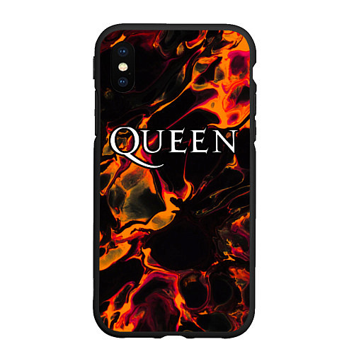 Чехол iPhone XS Max матовый Queen red lava / 3D-Черный – фото 1