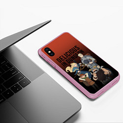 Чехол iPhone XS Max матовый Delicious in Dungeon, цвет: 3D-розовый — фото 2