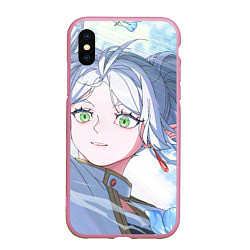 Чехол iPhone XS Max матовый Sousou no Frieren Фрирен beautiful smile, цвет: 3D-розовый