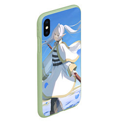 Чехол iPhone XS Max матовый Sousou no Frieren Фрирен beautiful smile, цвет: 3D-салатовый — фото 2