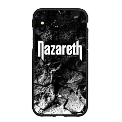 Чехол iPhone XS Max матовый Nazareth black graphite