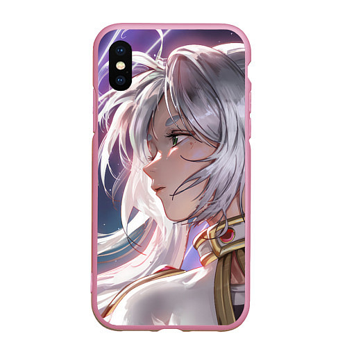 Чехол iPhone XS Max матовый Sousou no Frieren Фрирен beautiful / 3D-Розовый – фото 1