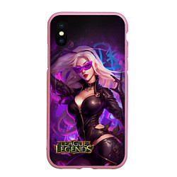 Чехол iPhone XS Max матовый League of Legends Kaisa Kda style, цвет: 3D-розовый