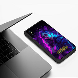 Чехол iPhone XS Max матовый League of Legends Kaisa Kda style, цвет: 3D-черный — фото 2