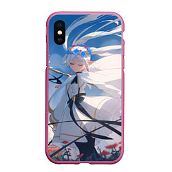 Чехол iPhone XS Max матовый Sousou no Frieren Фрирен beautiful, цвет: 3D-малиновый