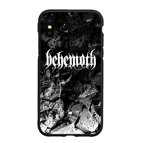 Чехол iPhone XS Max матовый Behemoth black graphite / 3D-Черный – фото 1