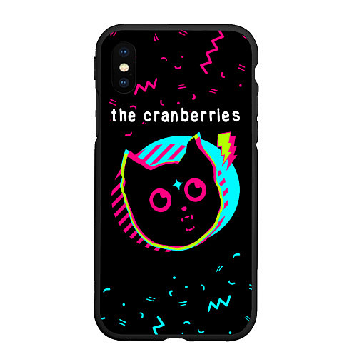 Чехол iPhone XS Max матовый The Cranberries - rock star cat / 3D-Черный – фото 1