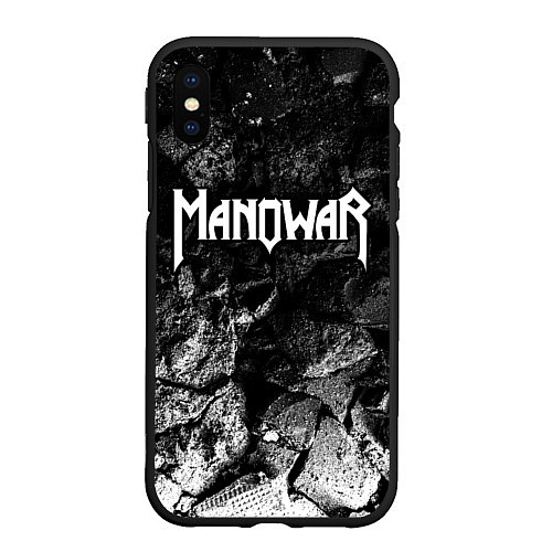 Чехол iPhone XS Max матовый Manowar black graphite / 3D-Черный – фото 1