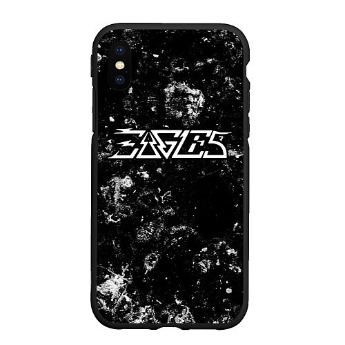 Чехол iPhone XS Max матовый Eagles black ice / 3D-Черный – фото 1