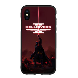 Чехол iPhone XS Max матовый Helldivers 2: Адский десантник