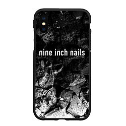 Чехол iPhone XS Max матовый Nine Inch Nails black graphite