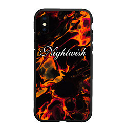 Чехол iPhone XS Max матовый Nightwish red lava