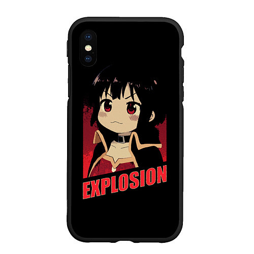 Чехол iPhone XS Max матовый Megumin Explosion / 3D-Черный – фото 1