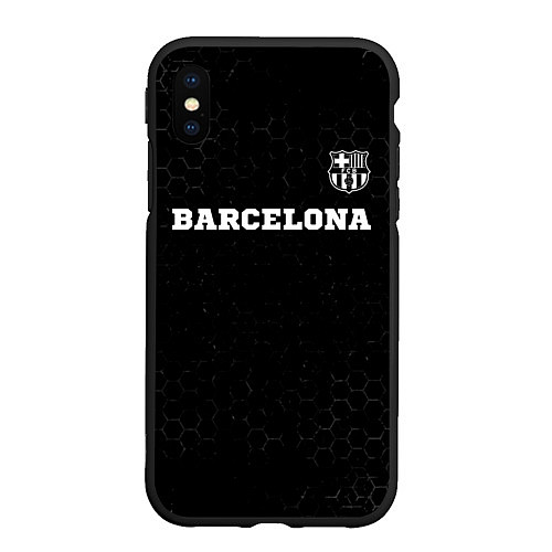 Чехол iPhone XS Max матовый Barcelona sport на темном фоне посередине / 3D-Черный – фото 1