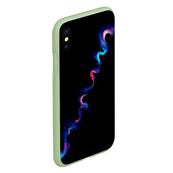 Чехол iPhone XS Max матовый Звёздный дым, цвет: 3D-салатовый — фото 2