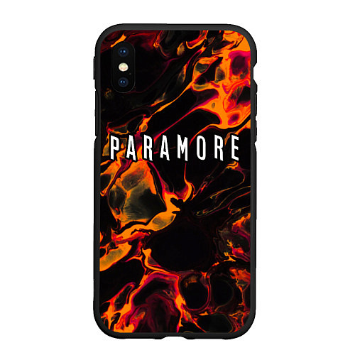 Чехол iPhone XS Max матовый Paramore red lava / 3D-Черный – фото 1