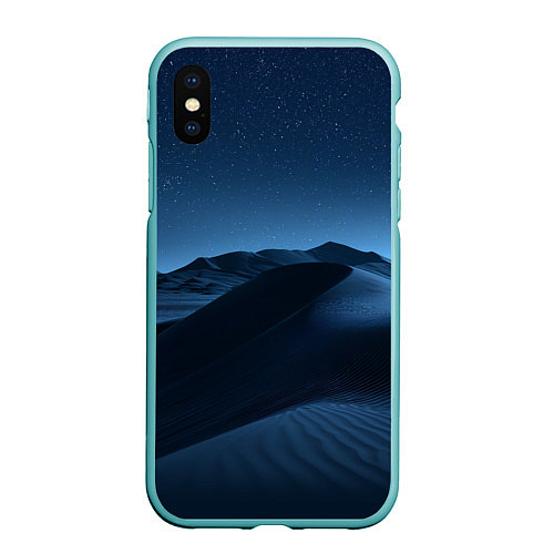 Чехол iPhone XS Max матовый Дюна - звездное небо / 3D-Мятный – фото 1