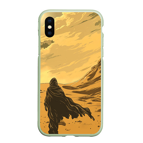 Чехол iPhone XS Max матовый Dune - The Traveler / 3D-Салатовый – фото 1