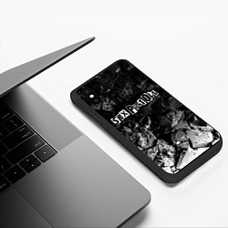 Чехол iPhone XS Max матовый Sex Pistols black graphite, цвет: 3D-черный — фото 2