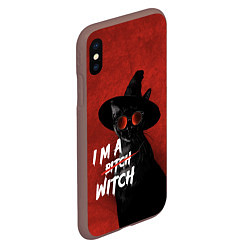 Чехол iPhone XS Max матовый I am witch, цвет: 3D-коричневый — фото 2