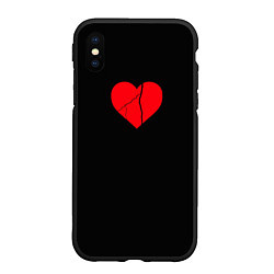 Чехол iPhone XS Max матовый Broken heart