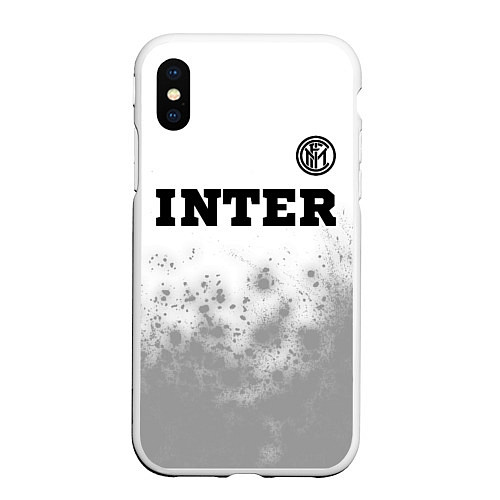 Чехол iPhone XS Max матовый Inter sport на светлом фоне посередине / 3D-Белый – фото 1