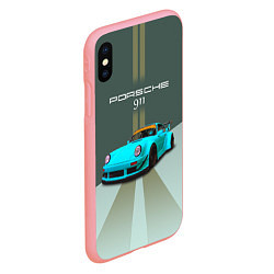 Чехол iPhone XS Max матовый Порше 911 спортивный немецкий автомобиль, цвет: 3D-баблгам — фото 2