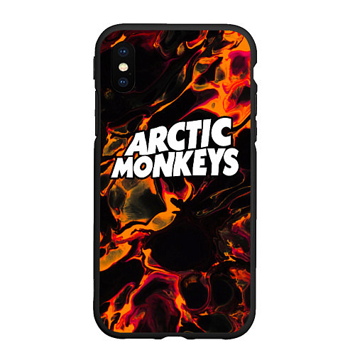 Чехол iPhone XS Max матовый Arctic Monkeys red lava / 3D-Черный – фото 1