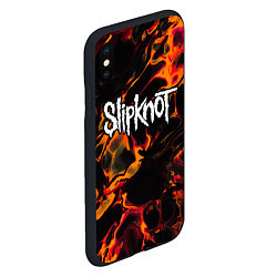 Чехол iPhone XS Max матовый Slipknot red lava, цвет: 3D-черный — фото 2