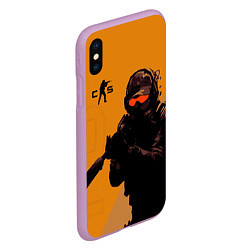 Чехол iPhone XS Max матовый Тактические стрелки наготове Counter-Strike 2, цвет: 3D-сиреневый — фото 2