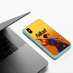 Чехол iPhone XS Max матовый Люси - Фаллаут, цвет: 3D-мятный — фото 2