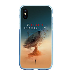 Чехол iPhone XS Max матовый 3 Body Problem - satellite, цвет: 3D-голубой