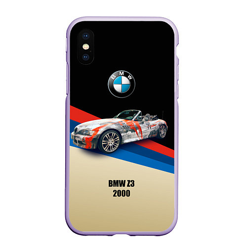 Чехол iPhone XS Max матовый Немецкий родстер BMW Z3 / 3D-Светло-сиреневый – фото 1