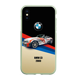 Чехол iPhone XS Max матовый Немецкий родстер BMW Z3, цвет: 3D-салатовый