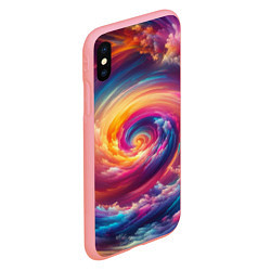 Чехол iPhone XS Max матовый Водоворот ярких красок, цвет: 3D-баблгам — фото 2