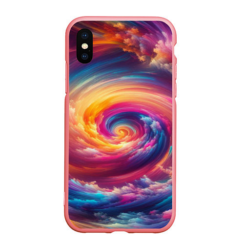 Чехол iPhone XS Max матовый Водоворот ярких красок / 3D-Баблгам – фото 1