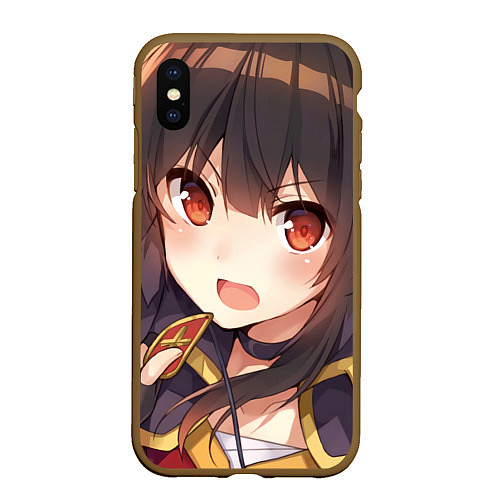 Чехол iPhone XS Max матовый Konosuba Мэгумин cute / 3D-Коричневый – фото 1