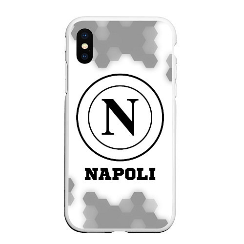 Чехол iPhone XS Max матовый Napoli sport на светлом фоне / 3D-Белый – фото 1