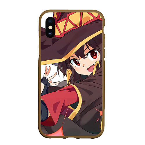 Чехол iPhone XS Max матовый Konosuba Мэгумин cute / 3D-Коричневый – фото 1