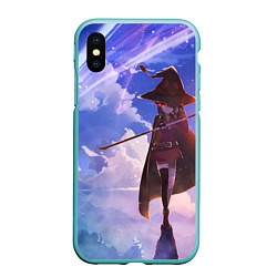 Чехол iPhone XS Max матовый Konosuba Мэгумин cute, цвет: 3D-мятный