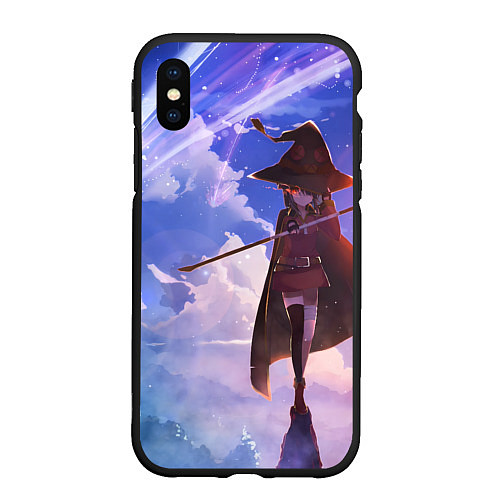 Чехол iPhone XS Max матовый Konosuba Мэгумин cute / 3D-Черный – фото 1