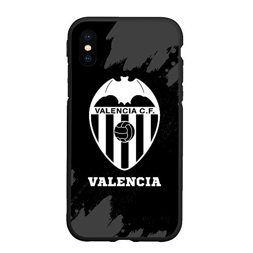 Чехол iPhone XS Max матовый Valencia sport на темном фоне / 3D-Черный – фото 1