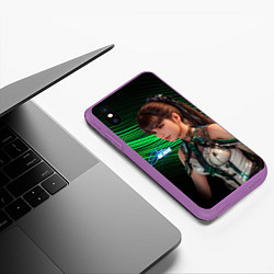 Чехол iPhone XS Max матовый Stellar Blade Eve game, цвет: 3D-фиолетовый — фото 2