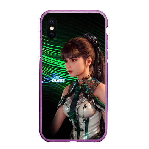 Чехол iPhone XS Max матовый Stellar Blade Eve game / 3D-Фиолетовый – фото 1