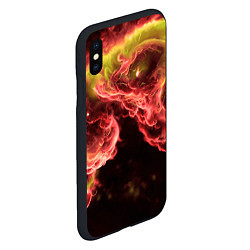 Чехол iPhone XS Max матовый Адское пламя инферно - inferno flame, цвет: 3D-черный — фото 2